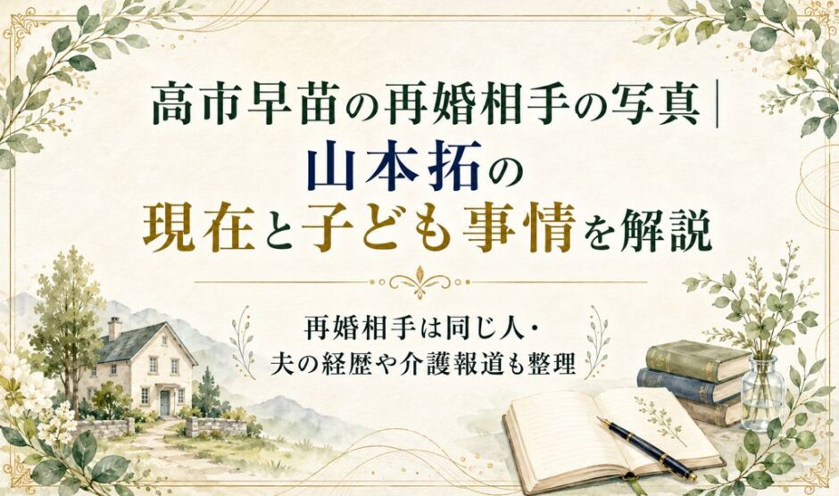高市早苗の再婚相手の写真｜山本拓の現在と子ども事情を解説